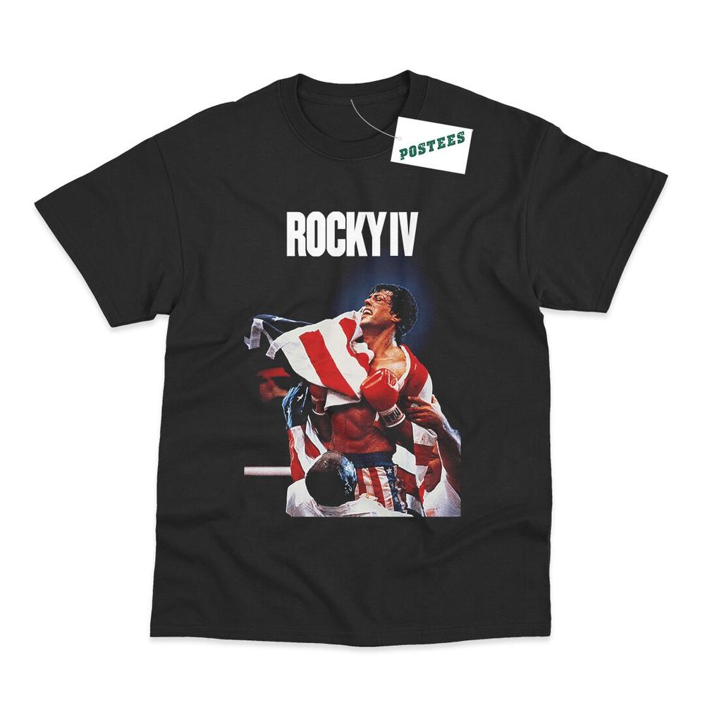 Retro Movie Poster Inspired By Rocky IV DTG Printed TShirt Unisex T-Shirt S