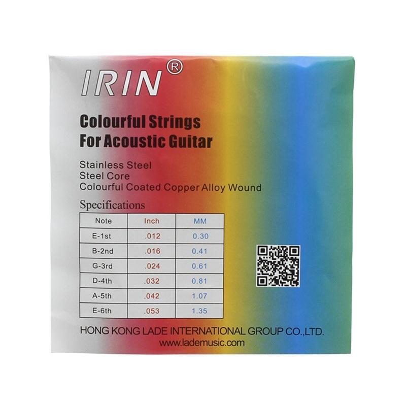6Pcs/pack Folk Guitar String, Steel Core Guitar Strings Set Practice Replacement Part Accessory for Acoustic Folk Guitar