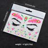 4/8Pcs Fluorescent Face Tattoo Stickers Colorful Flower/Butterfly/Feather Design Temporary Decal Waterproof Makeup/Party Tattoos