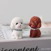 Resin Teddy Dog Figurine Animal Model Home Decor Miniature Garden Decoration Ornament Mini Dolls Children Desktop Model