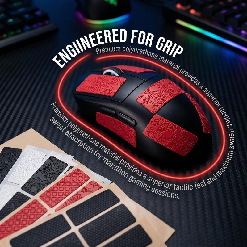 Universal Mouse Grip Tape DIY Sweat Absorbing Sticker Non Slip Comfort for Gaming Office Desktop Accessories