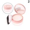 Plastic Empty Loose Powder Jar With Makeup Puff Box Sifter Container Cosmetic Pot Portable Loose Powder Box Refillable Pot
