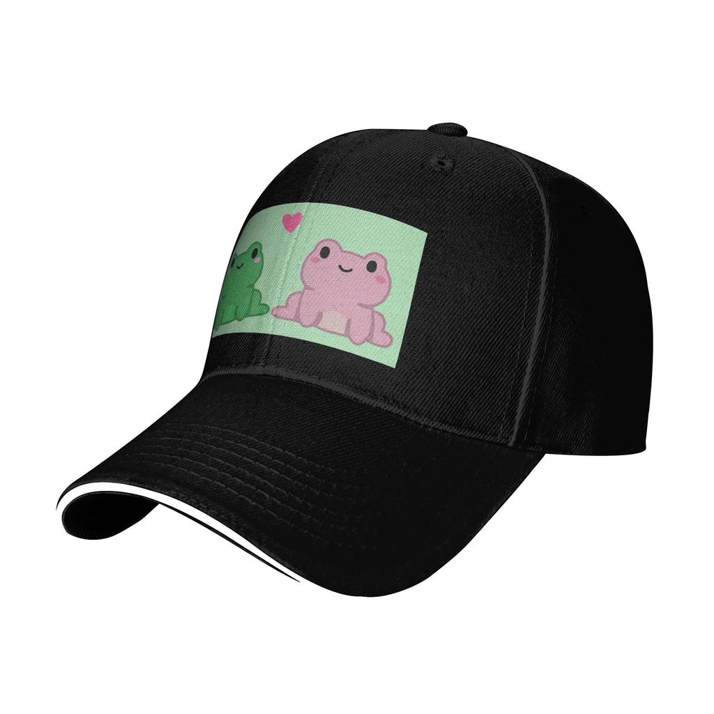 Two Frog Love Heart Cartoon Cap Casual Baseball Caps Adjustable Hat Hip Hop Summer Unisex Baseball Hats Customizable