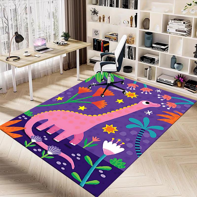 1pc Dinosaur Fantasy Area Rug Soft Flannel Floor Mat for Living Room, Bedroom and Carpet, Sofa Coffee Table Floor Mat, Decorative Rug Q12