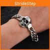 Herrenarmband aus Titanstahl mit Totenkopf im Vintage-Stil für modebewusste Männer