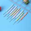 8/9pcs Knitting Needles Set Handmade Crafts Aluminum Crochet Hooks Needles Comfortable Grip Festival Gift for Sewing Weave Tool