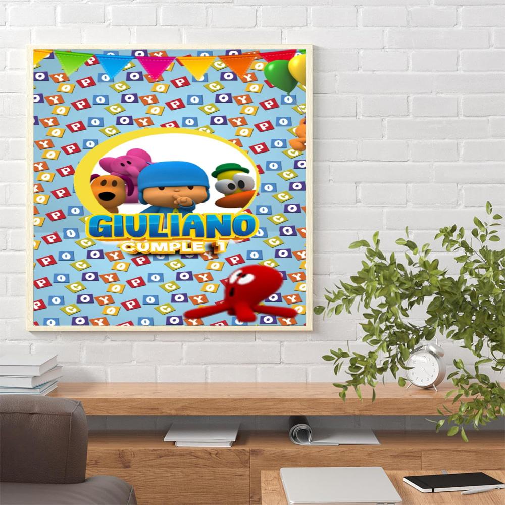 Pocoyo 5D Diy Diamond Painting Round Diamond Diy Frameless Holiday Artwork Suitable For Home Office Wall Decoration