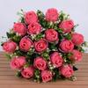 18 Heads Real Happy Lucky Flower 8 Colors Mini Natural Simulated Rose Photography Photo Gift Rose Flowers Decorative