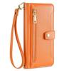 For OnePlus Nord CE5 5G/Ace 5 Racing 5G Leather Case Zipper Pocket Wallet Phone Cover with 2 Straps