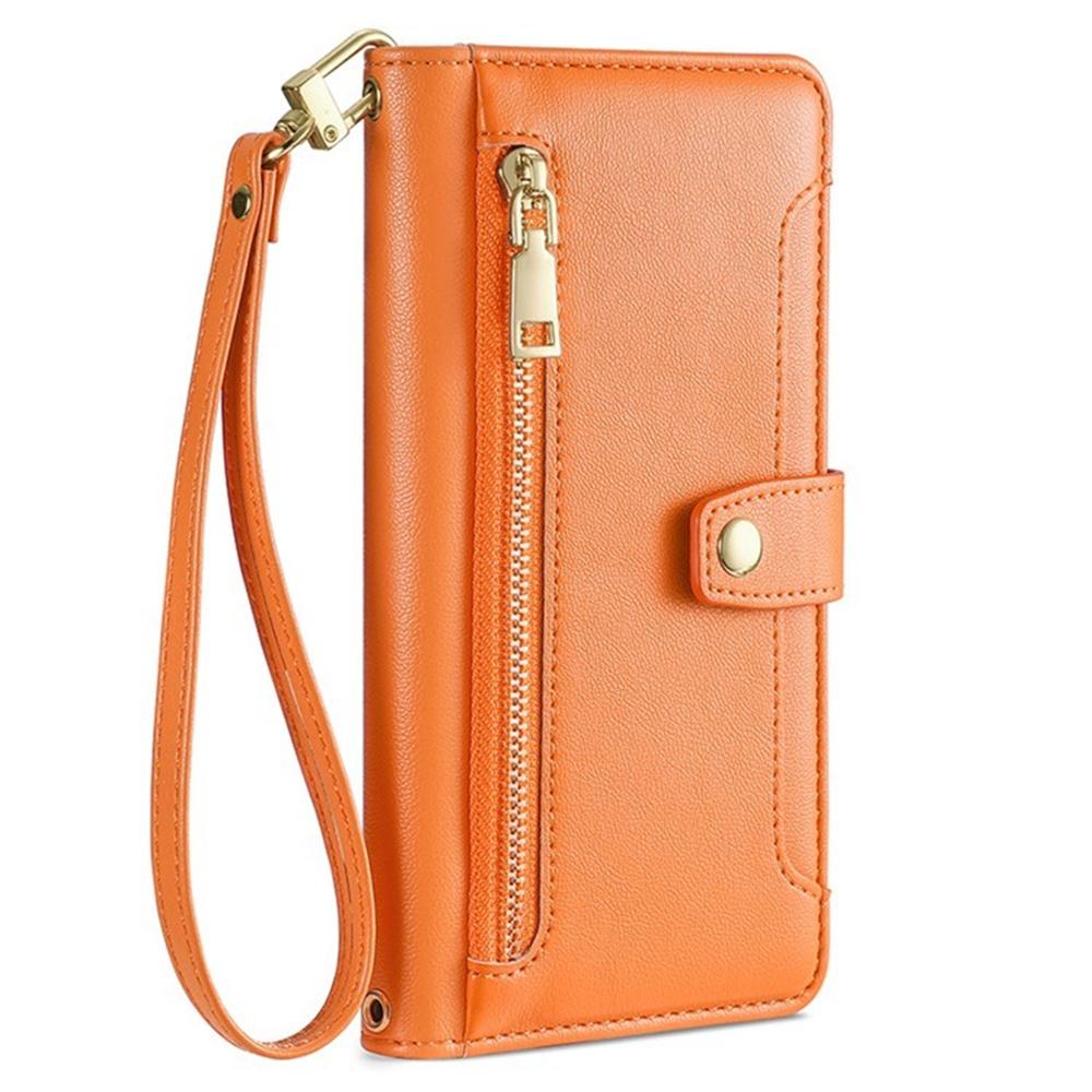 For OnePlus Nord CE5 5G/Ace 5 Racing 5G Leather Case Zipper Pocket Wallet Phone Cover with 2 Straps