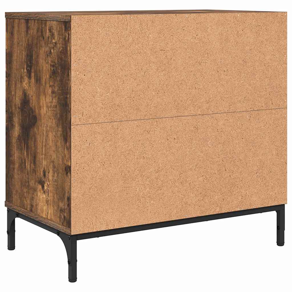 Nightstand Smoked Oak 63.5 x 36 x 61 cm Particleboard