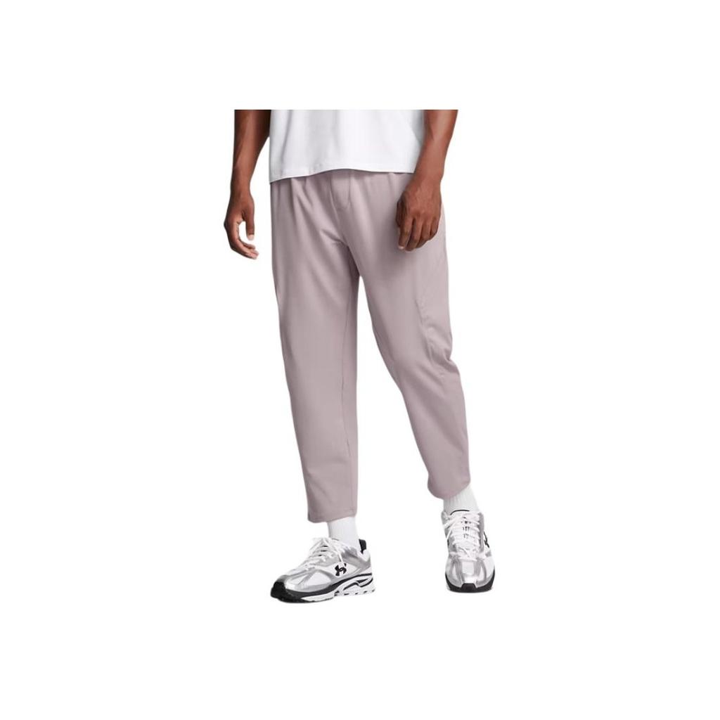 Under Armour Meridian Solid Quick-Dry Mid-Rise Straight-Leg Casual Pants Men Bottoms Lithe-Gray 1386979-015