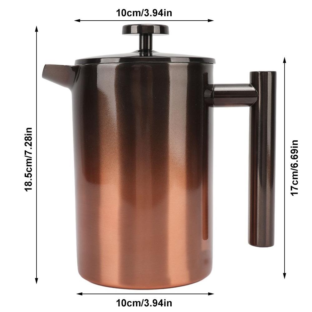Gradient Ramp Design French Press Coffee Maker Tea Press Pot  For Hot Coffee Loose Tea