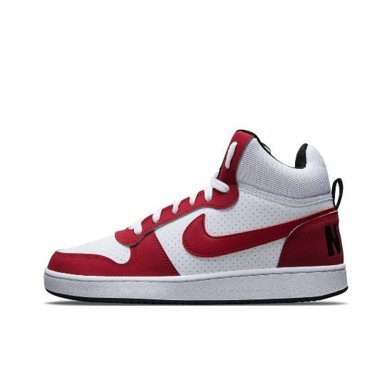 Nike Court Borough Mid White Gym Red 838938-101