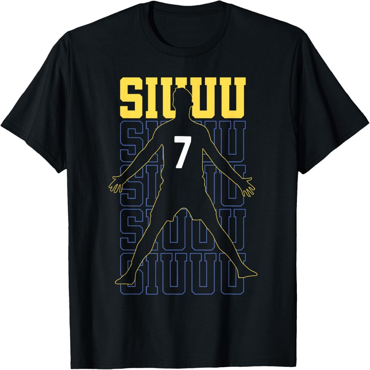 Siuuuu Funny Soccer Present for Soccer Lovers Fan Kids Boys T-Shirt S разноцветный