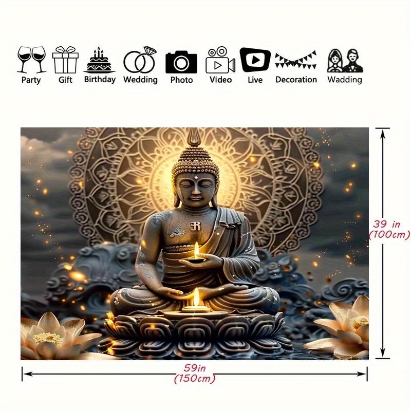 On Thanksgiving Day the huge Buddha statue designed with lotus flowers is a loyal home decoration - a party prop