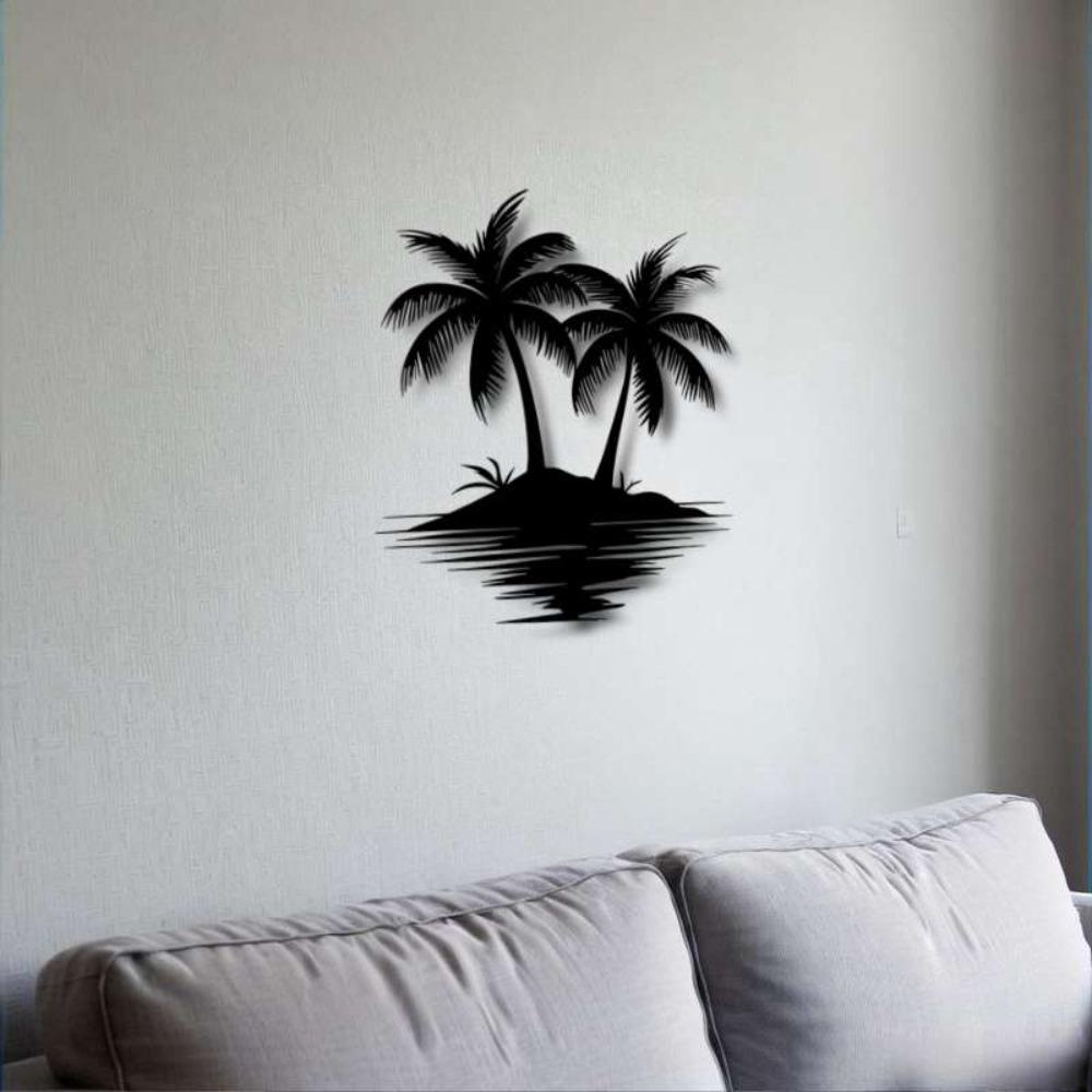 Tropical Palm Tree Wall Decor Beach Themed Living Room Patio Art Gift