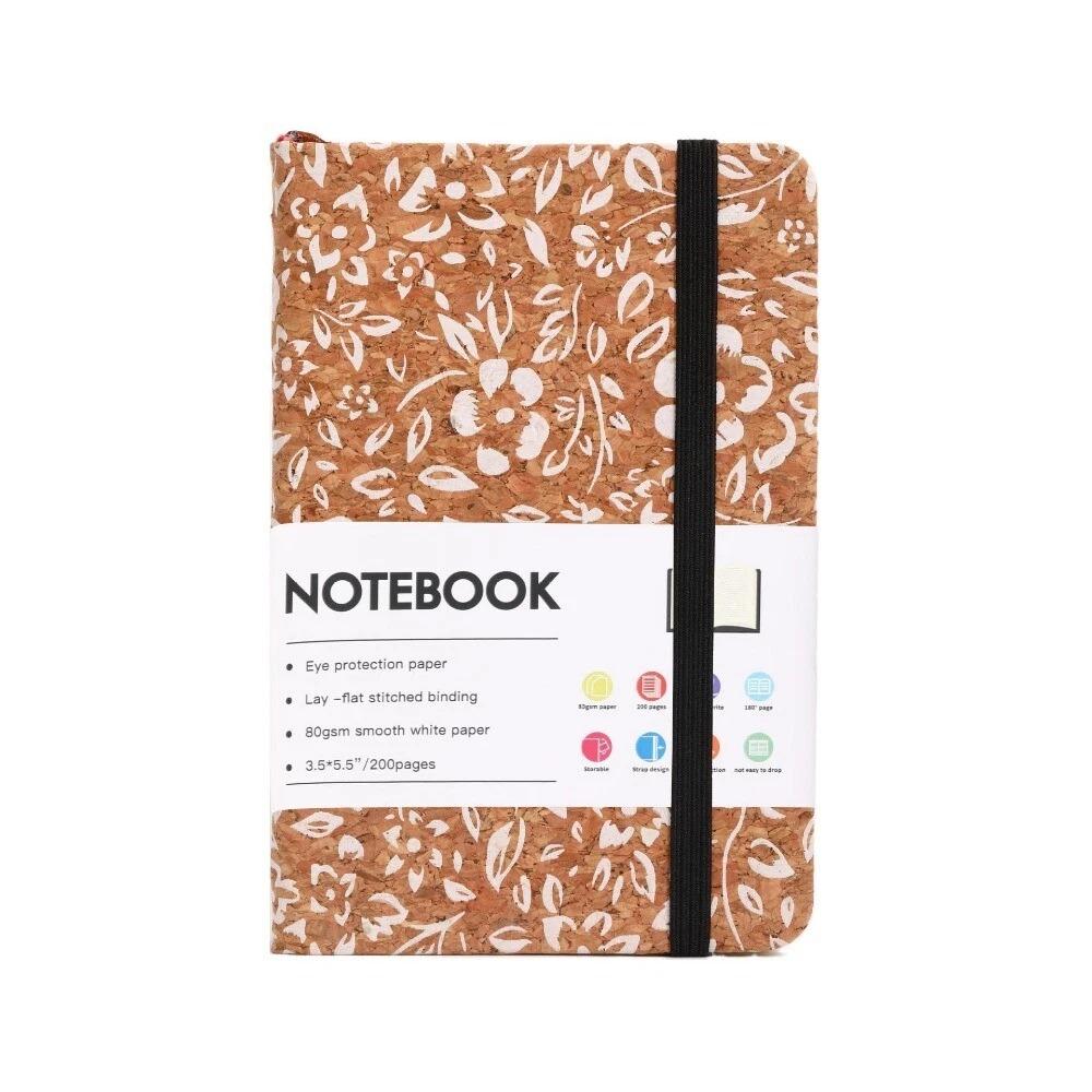 PU Leather A6 Notebook Printed Pattern Writing Book Portable Diary Book  Gift