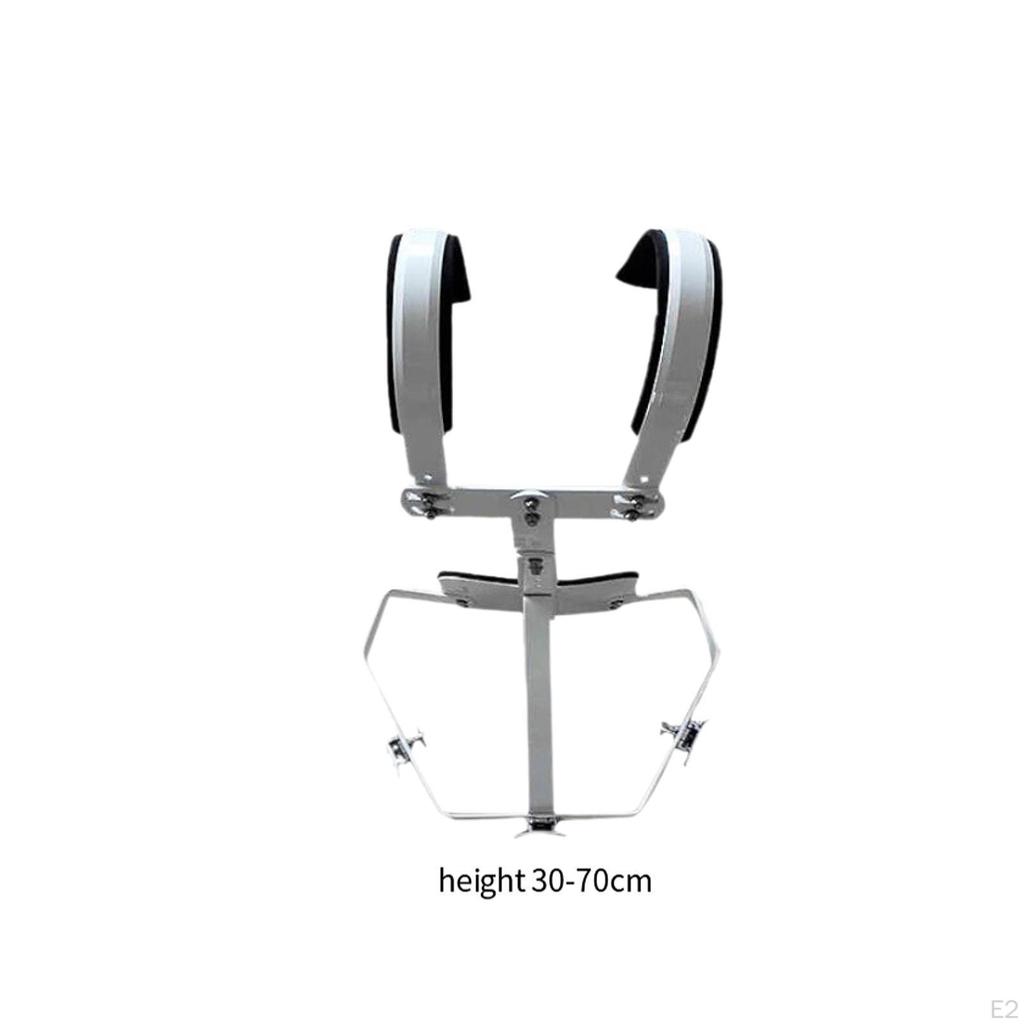 Snare Drum Carrier Support System Comfortable Adjustable Height Backing Frame with Shoulder