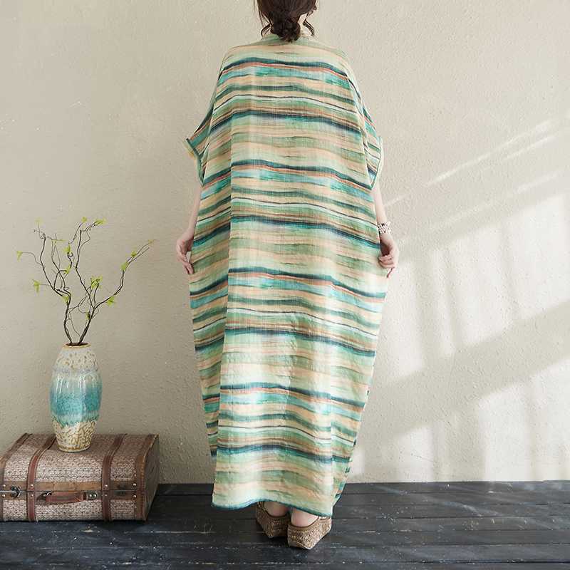 Letní dlouhé šaty s výstřihem do V