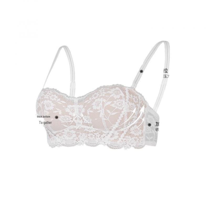 2025 New Sexy Lace Wire-Free Bra Set for Small Chest: Anti-Sagging, Side Support