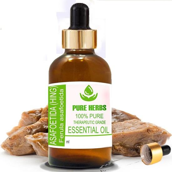 Erbe Pure Asafoetida(Ciao) (Ferula assa-foetida) Flacone in Vetro per Olio Essenziale Puro e Naturale di Grado Terapeutico