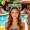 Mexicaans Thema Papieren Hoofdbanden voor Kinderfeest Decoraties Set van 6 Sombrero Stijl Papieren Hoofdbanden voor Kinderen Festival Kostuum Accessoires