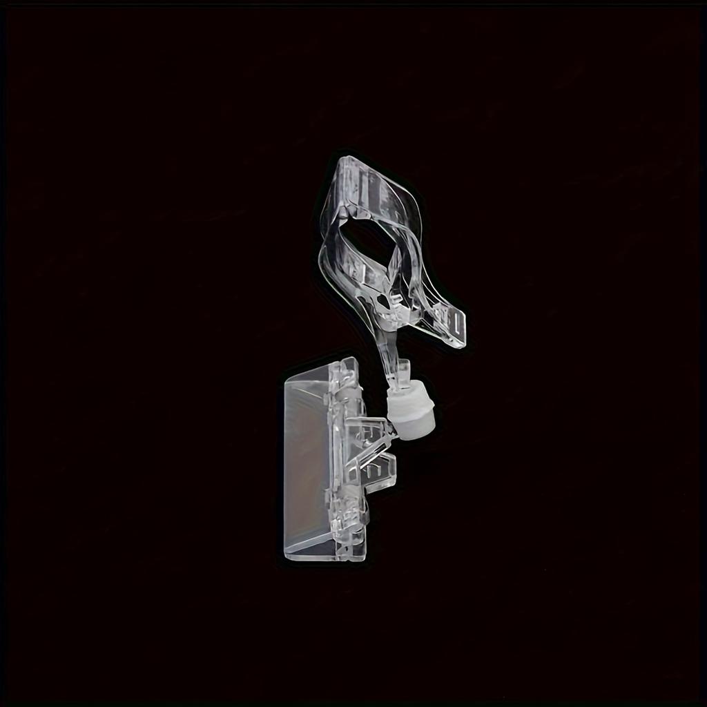 Clear Plastic Retail Price Tag Holders - Durable Sign Display Clips for Shelves, Secure Multi-Clip Design for Organized Displays