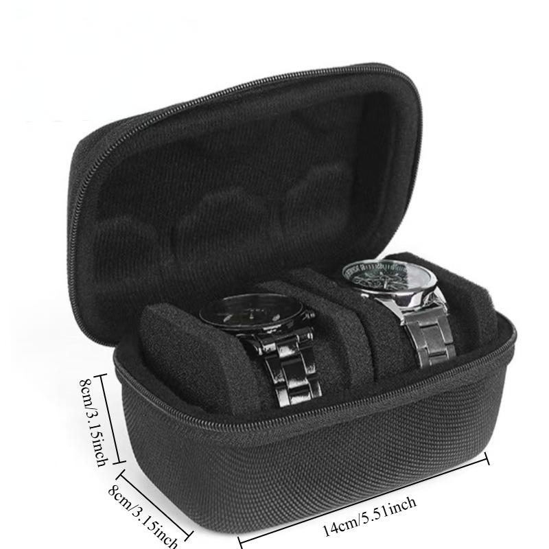 1pc Portable Travel Watch Storage Box Slot Watch Organizer Carrying Case Smart Watches Men Women Gift