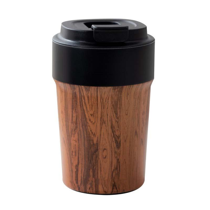 Wood Grain Thermo Cafe Thermos Mug for Tea Water Coffee Leak-Proof Travel Thermo Cup Stainless Steel Coffee Mug