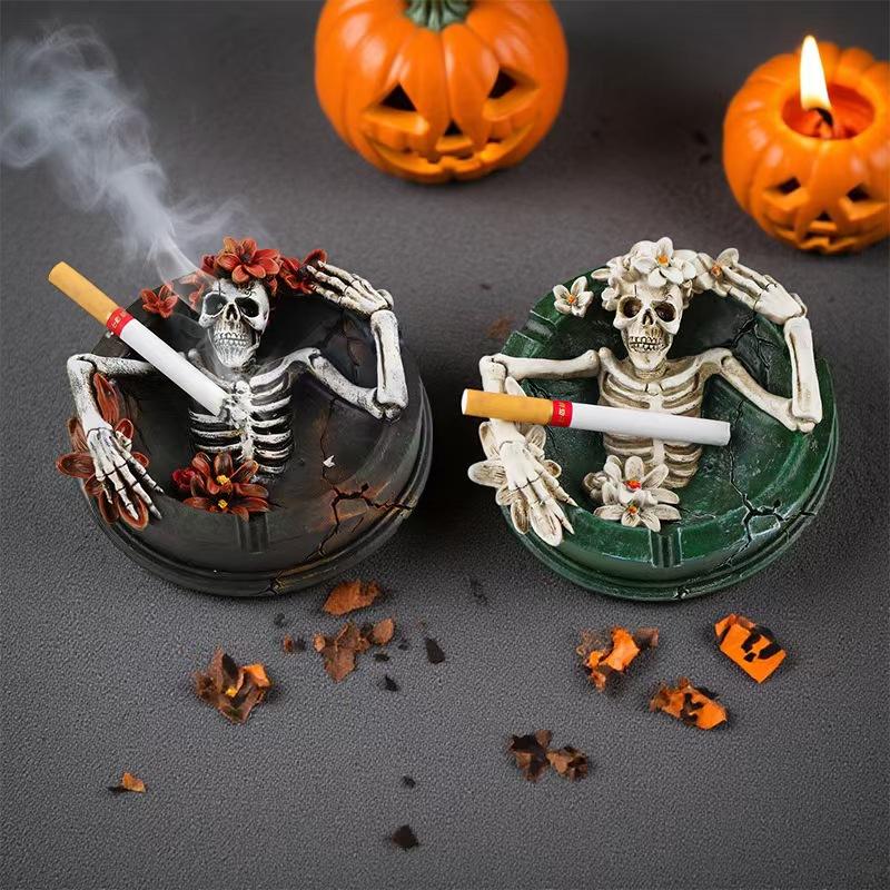 Creative Skull Ashtray, Household Desktop Decorative Ashtray, Ash Tray for Home, Hotel, Bar, Office