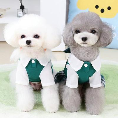 Pet Clothes Cat Teddy Bear Dog Clothes Spring Autumn Summer College Style Couple Clothes