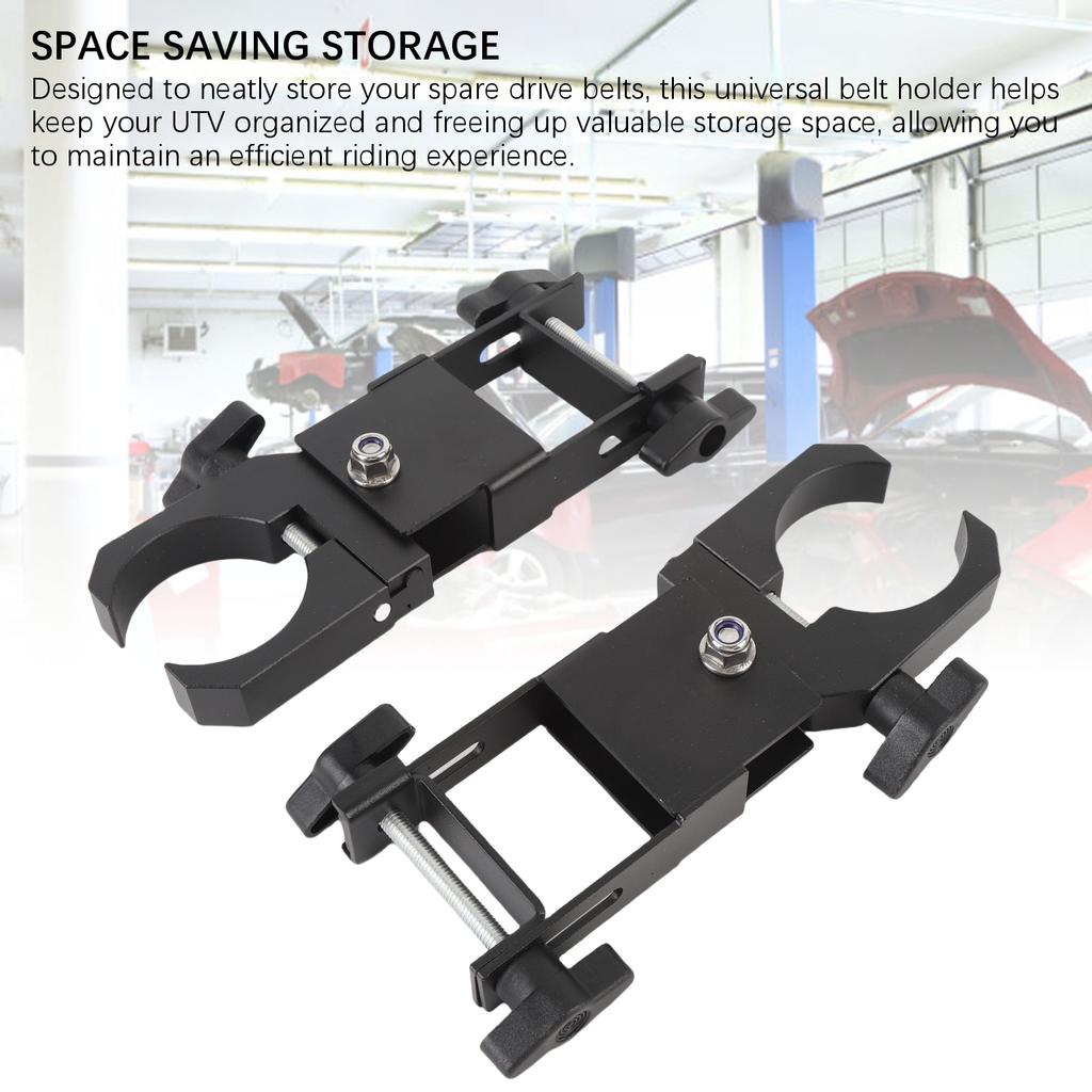 2 Pcs UTV Drive Belt Holder Adjustable Mounting Clamp Steel Universal Belt Mount for 1.52 Inch