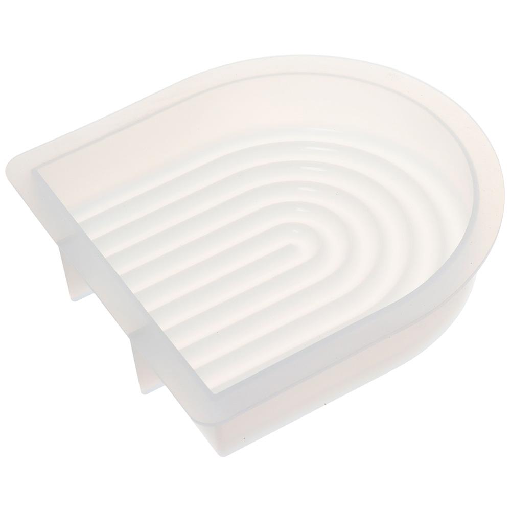 Silicone Rainbow Arch Candle Mould White 17.4*17.2*3.4 cm Geometric Shape Silicone Mould Home Decoration
