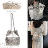 Harujio Sequin Bag, Party Bag, Wedding Bag, Sparkly Bag, Occasion Bag, Women's Shoulder Tote, 2-Way, Small Bag, Black or Silver, Party Bag, Stylish,