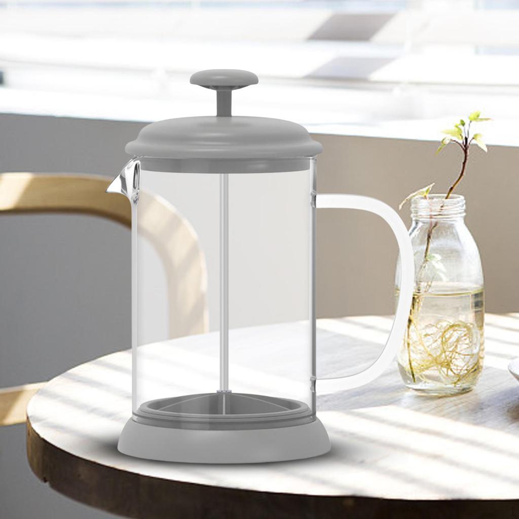 Borosilicate Glass Coffee Maker Pot 800ml High Grade with Stainless Steel Teapot Kettle Luxury