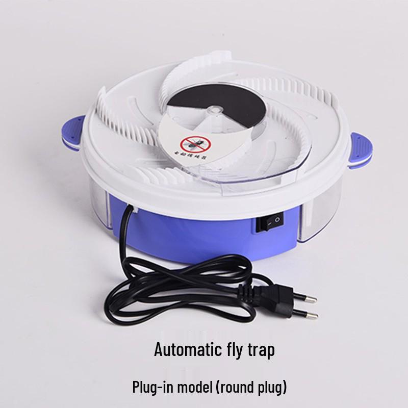 Rechargeable Electric Fly Swatter & Automatic Rotating Fly Catcher Cage