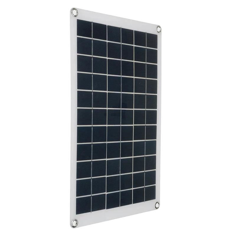 18V Solar Panel 100W With Dual USB Waterproof Outdoor Hiking Camping Portable Battery Mobile Phone Charging Bank Charger Panel