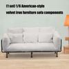 European Styles Velvet Sofa Furniture With Removable Cushion And Metal Frame for 1/6 Doll House Scene Display Accessories