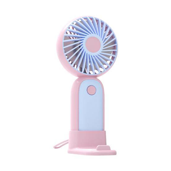 Portable Mini Fan Foldable Handheld Personal Fan 3 Speeds USB Rechargeable Cooling Fan with Detachable Base for Office Travel Home Use
