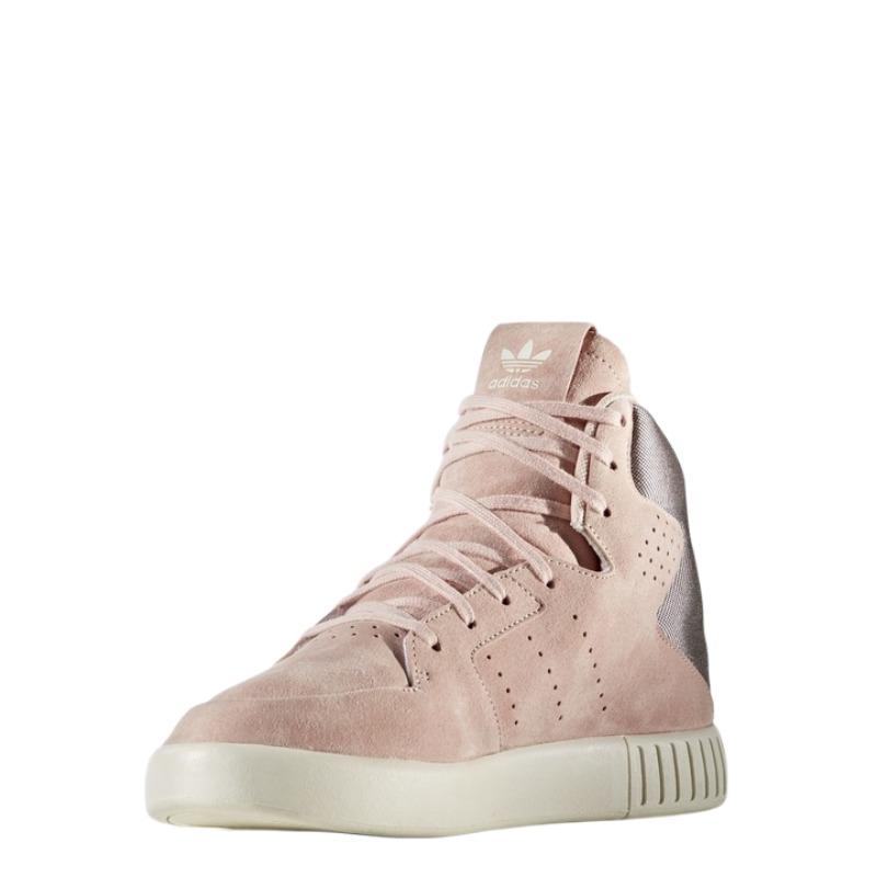 Adidas Originals Tubular Shock Absorbing Durable Mid-Top Skate Shoes Women Skate Shoes Light-Pink S80555