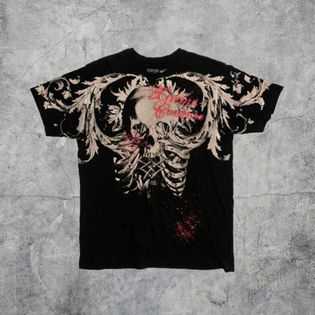 DRIPX 2000s Hip Hop Oversized T Shirt American Goth Retro Harajuku Letter Print Top Casual Tops New