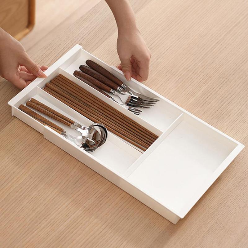 Silverware Drawer Organizer Expandable Cutlery Organizer Utensil Tray For Kitchen Adjustable Flatware Tray Cutlery Holder