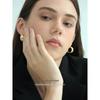G/S Paris Street Fashion High Profile Retro Stylish Brushed Ear Clip Women's Matte Fancy Easiest for Match Internet Influencer Earrings