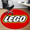 1pc Brick Building LEGO Office Round Area Rug, Indoor Mat Suitable For Office, Bedroom Living Room Home Decor, Room Deco,  Offic A0928182