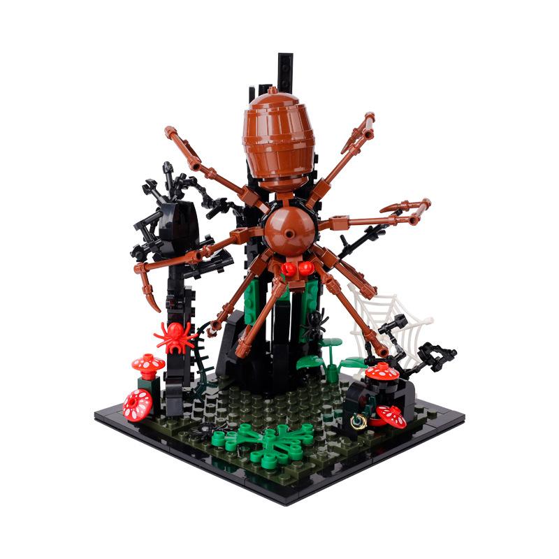 MOC Medieval Military Series Building Blocks Castle Army Roman Soldiers Campsite Tent Pirate Raft Suspension Bridge Bricks Toys