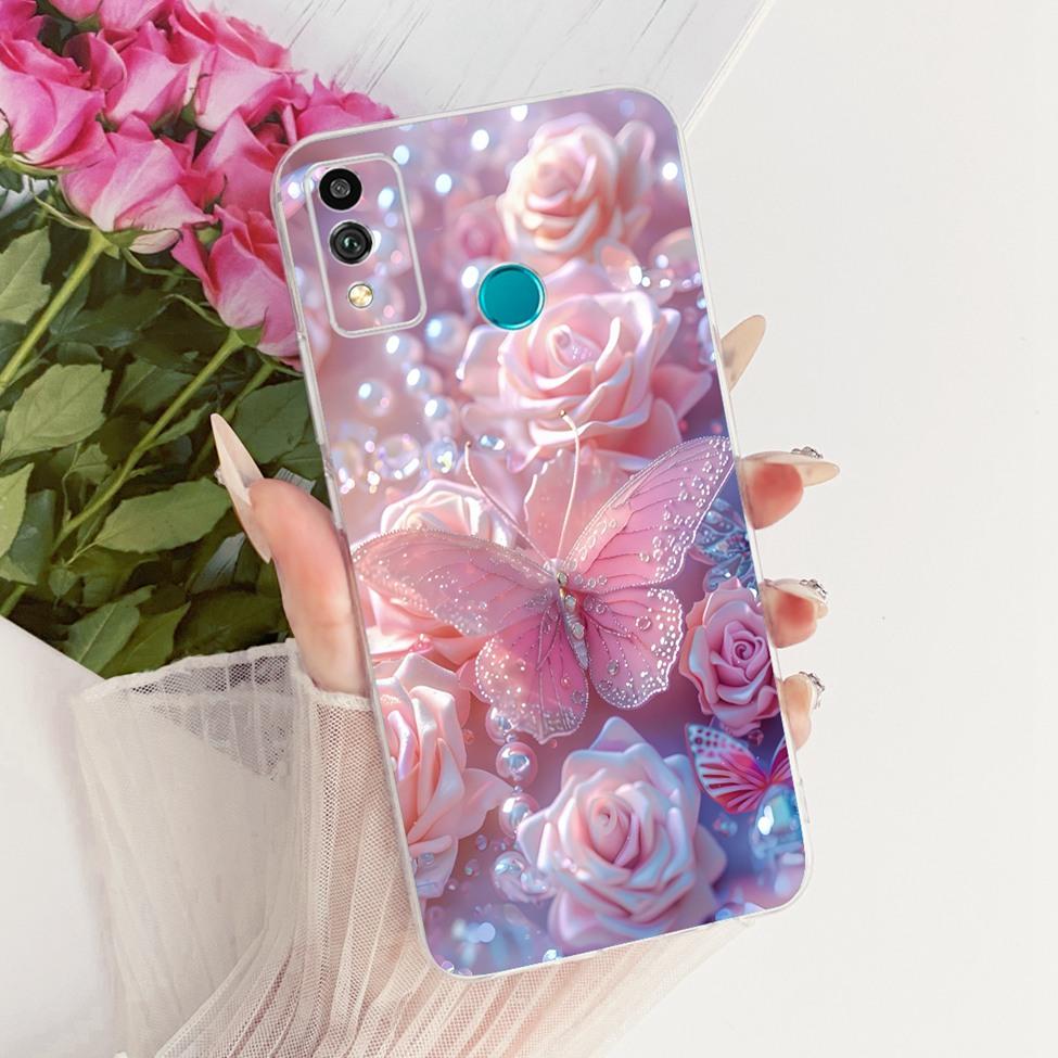 Transparent Cover For Honor 9X Lite Case Cute Fashion Butterfly Funny Painted Casing For Honor JSN-L21 JSN-L22 JSN-L23