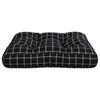 Pallet Cushion Black Checkered Pattern 60 X 60 X 12 Cm Fabric