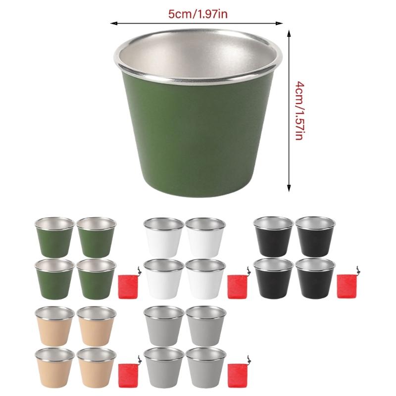 Light weight Pints Cup Suit Stackabled Metal Cup Beer Mugs Small Coffee Portables for Camping and Outdoor Activity