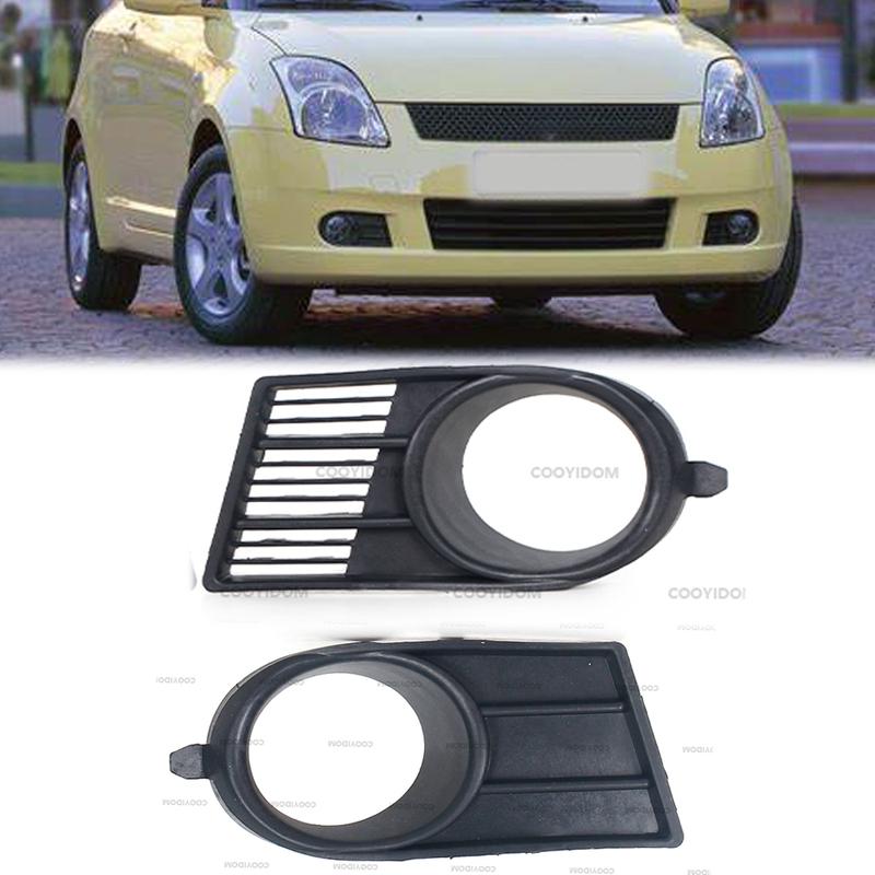 Left Right Front Bumper Grille Fog Light Grilles Fog Lamp Cover Frame Fog Lights Grille For Suzuki Swift 2005 2006 For Car